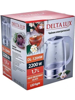 Чайник элек 1,7 л  Delta Lux DL-1204W
