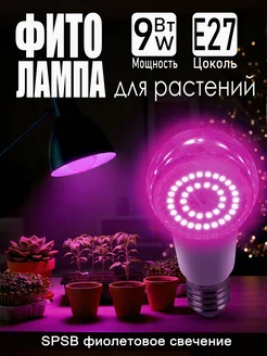 Фито-Лампа Е-27 9W красн-син LED-A60